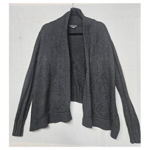 Vince Wool Yak Blend Waterfall Open Drape Cardigan Charcoal Gray Size Small